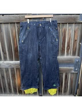 Water Proof Embroidered Jean's Snow Boarding Distressed Jeans